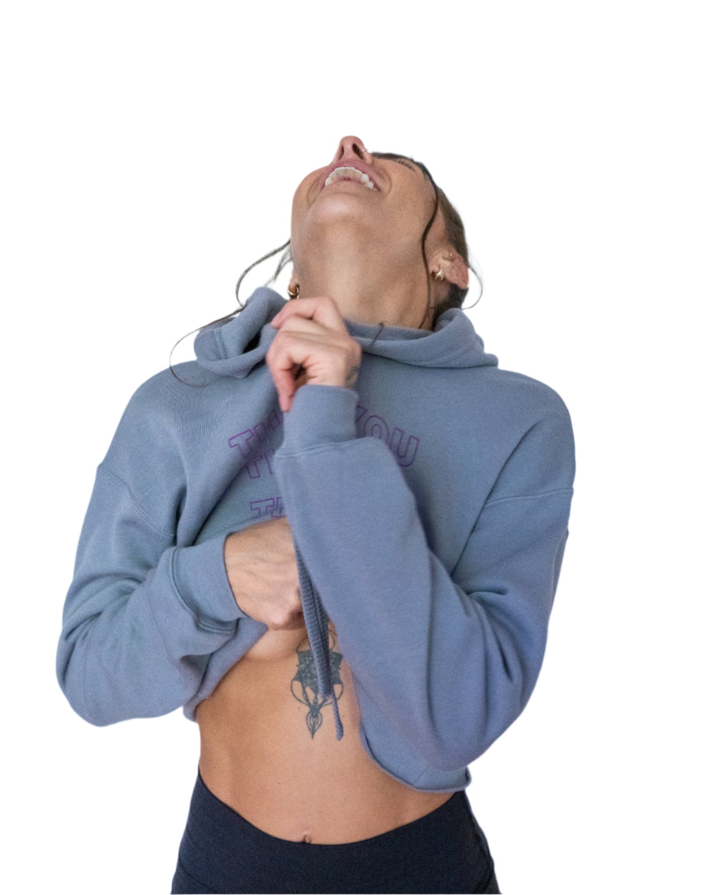 CROPPED HOODIE THANK YOU I LOVE YOU