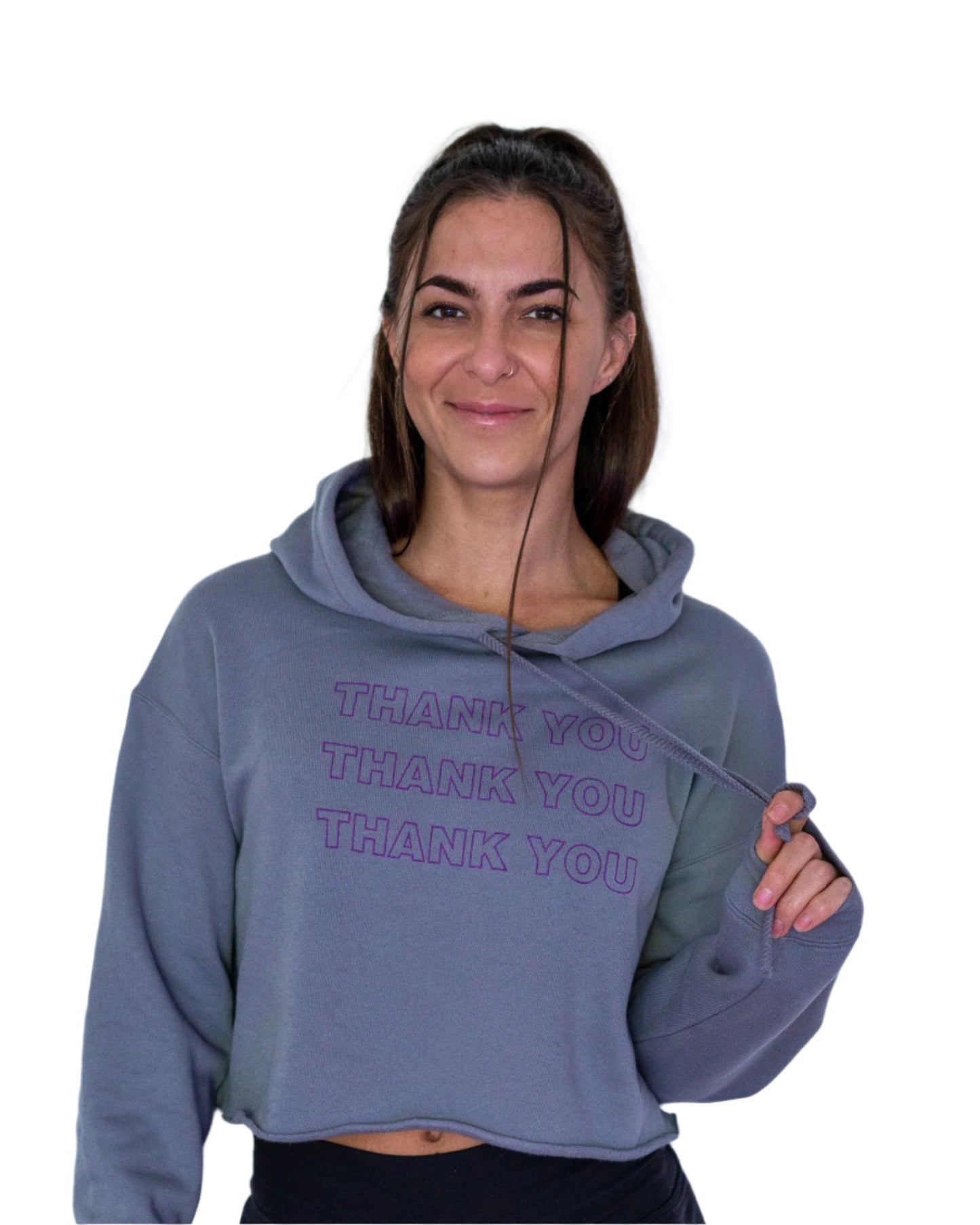 CROPPED HOODIE THANK YOU I LOVE YOU