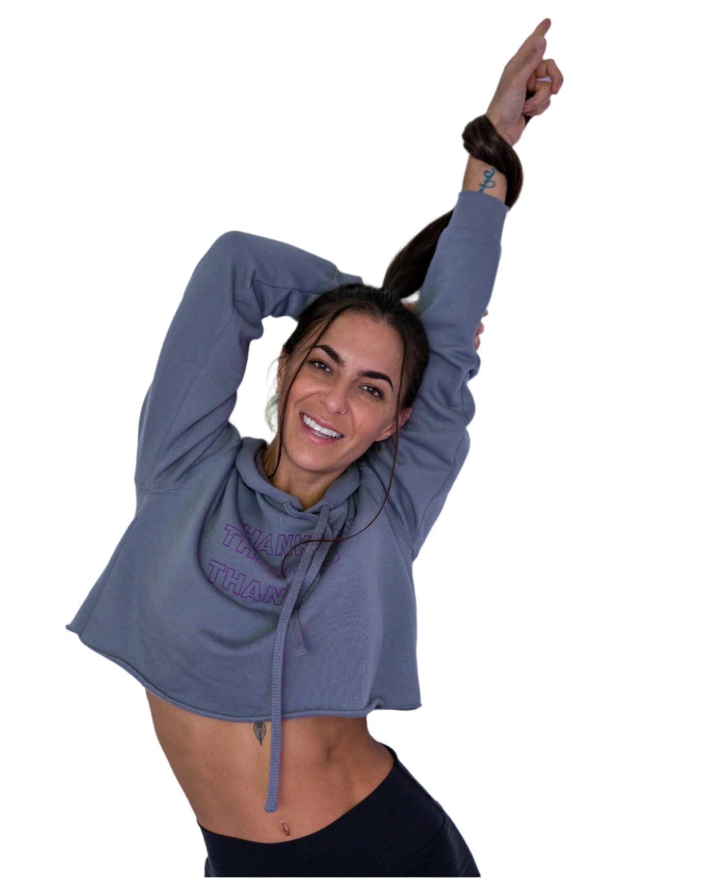 CROPPED HOODIE THANK YOU I LOVE YOU