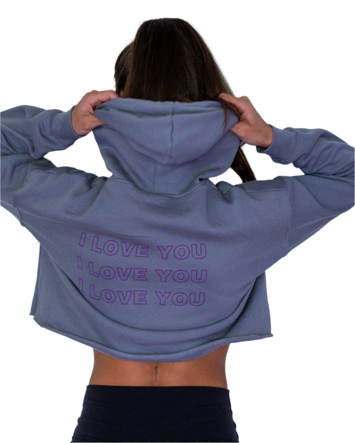 CROPPED HOODIE THANK YOU I LOVE YOU