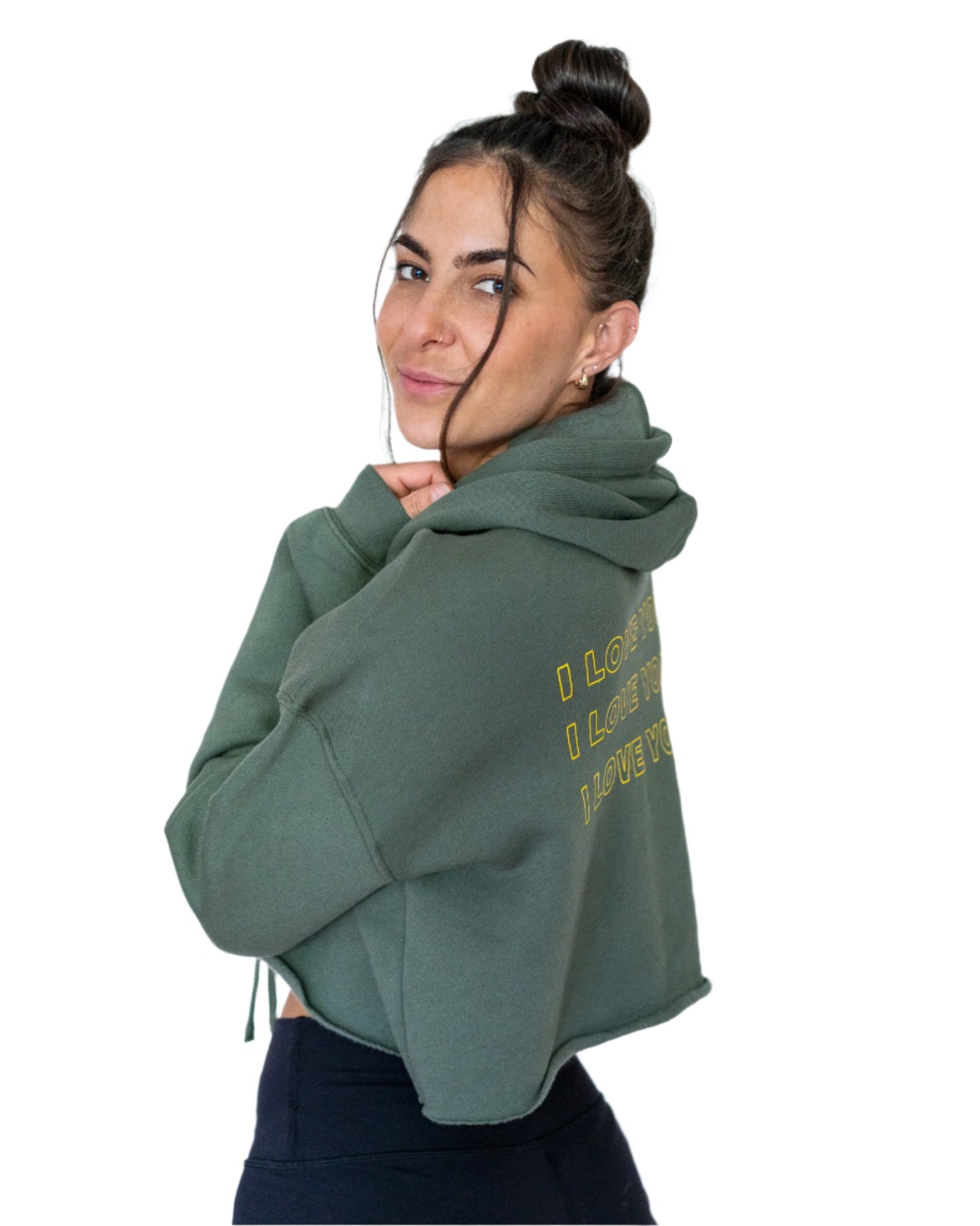 CROPPED HOODIE THANK YOU I LOVE YOU