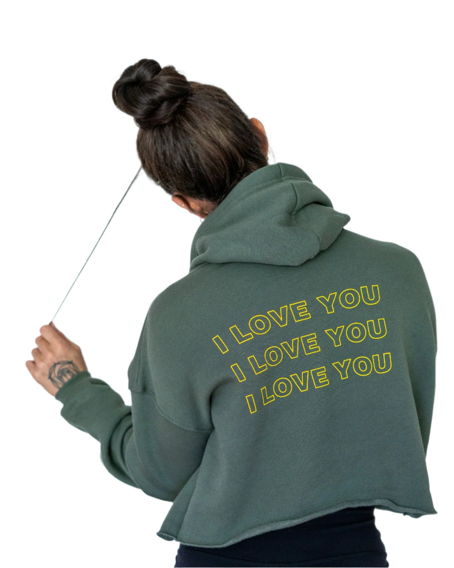 CROPPED HOODIE THANK YOU I LOVE YOU