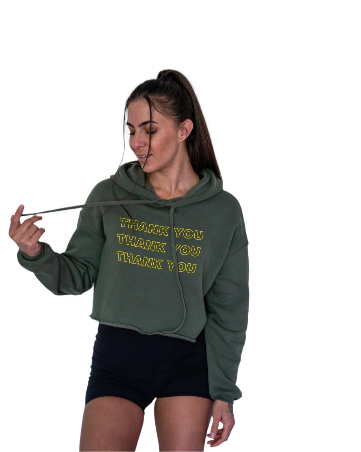 CROPPED HOODIE THANK YOU I LOVE YOU