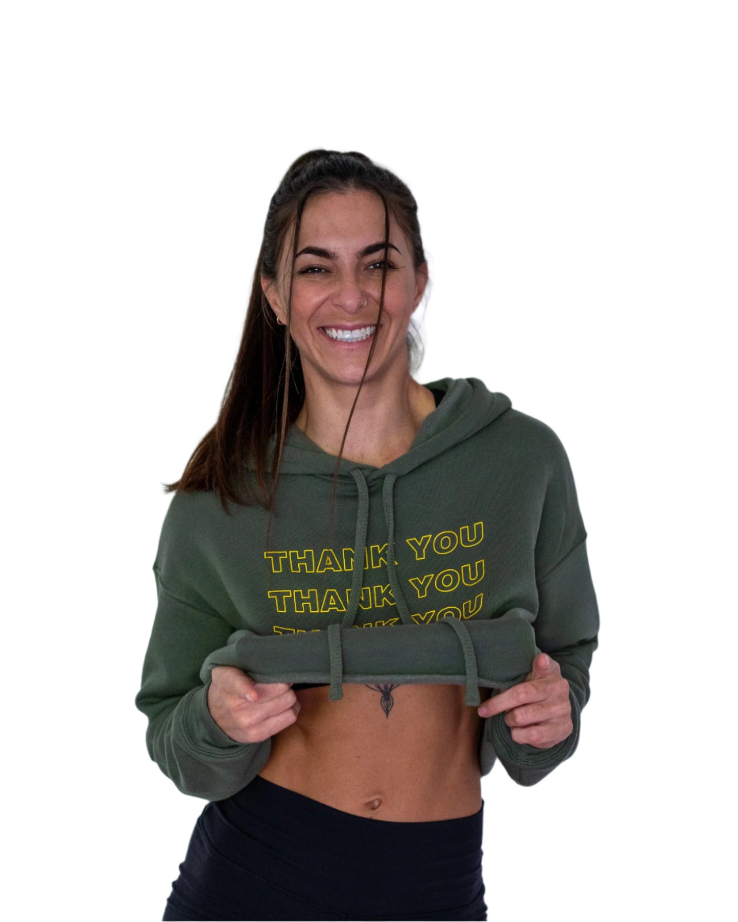CROPPED HOODIE THANK YOU I LOVE YOU