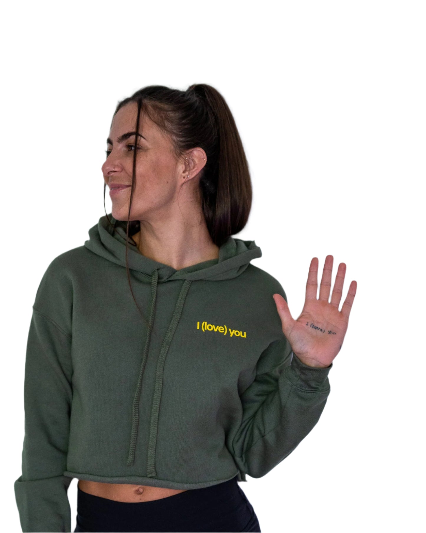 CROPPED HOODIE I(LOVE)YOU