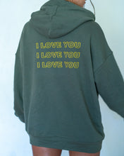 Load image into Gallery viewer, FULL LENGTH HOODIE THANK YOU I LOVE YOU
